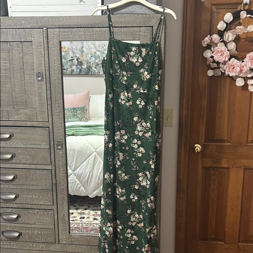 Floral Green Maxi Dress